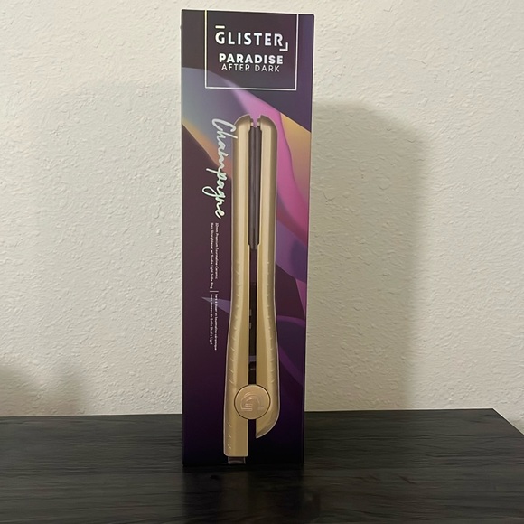 Glister ceramic hair straightener in champagne with selfie ring - Picture 1 of 8
